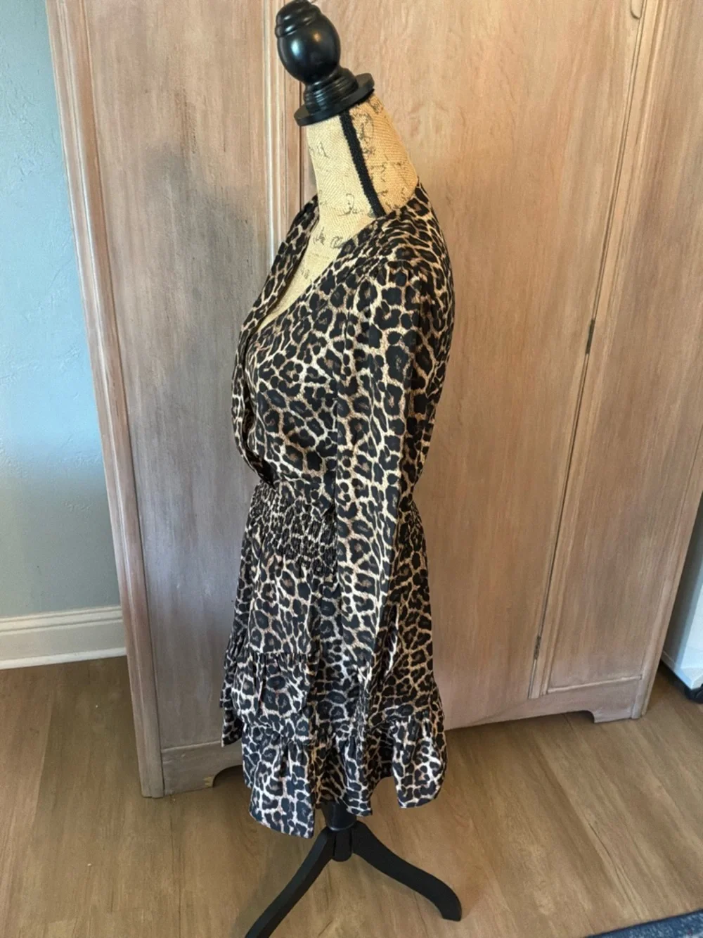 NWT Michael Kors “Julia” Leopard Print Dress XS